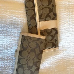 Authentic Coach Trifold Wallet & Checkbook Cover